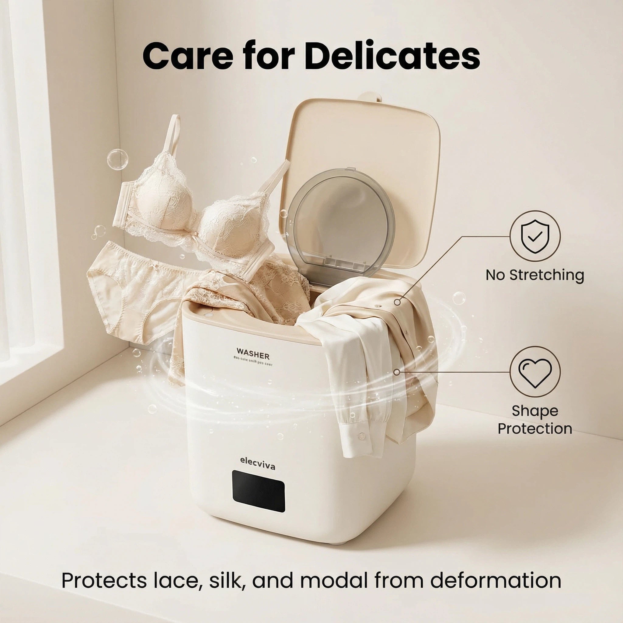 Smart Mini Washing Machine with Dryer Compact Portable Washer