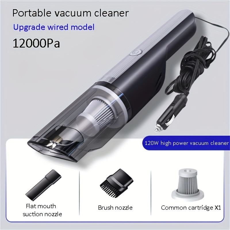Wired Car Vacuum Cleaner Strong Suction Handheld Cleaning Tool
