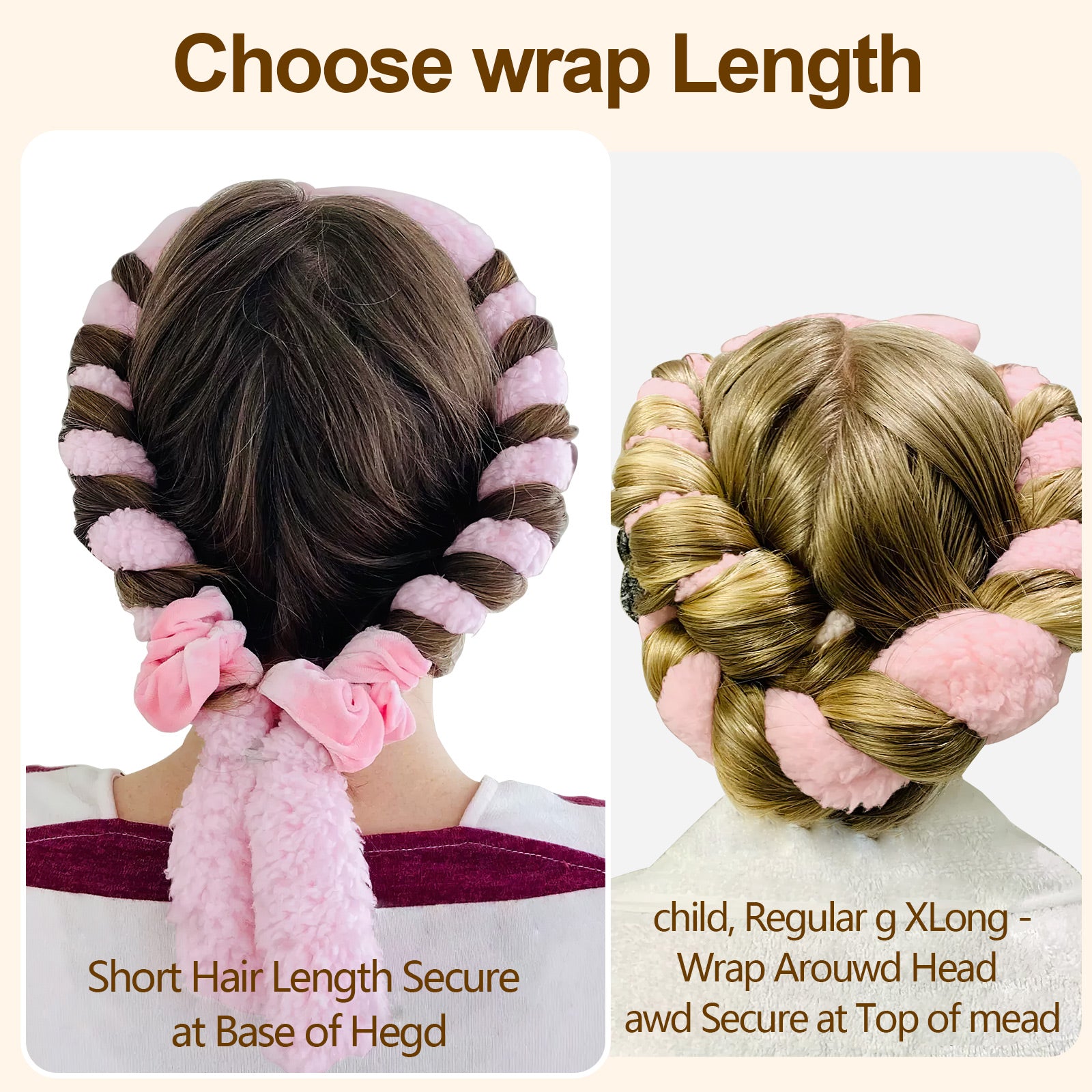 Heatless Satin Hair Curler Damage-Free Overnight Curling Set