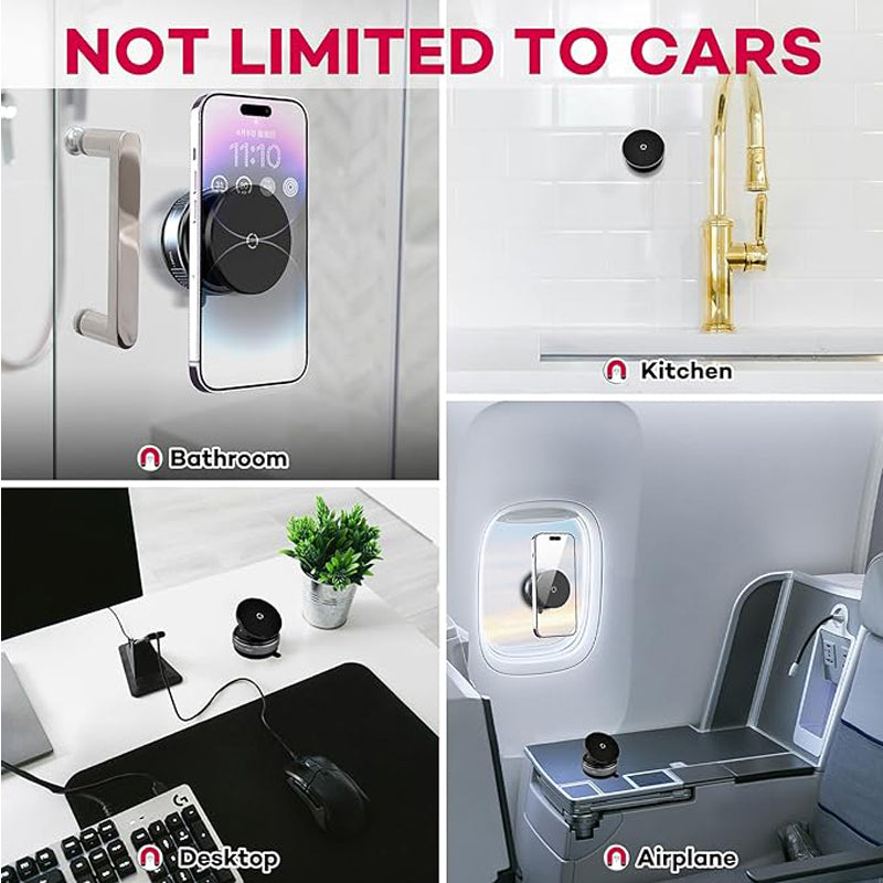 Car Phone Holder 360 Adjustable Magnetic Suction Mount Strong Grip