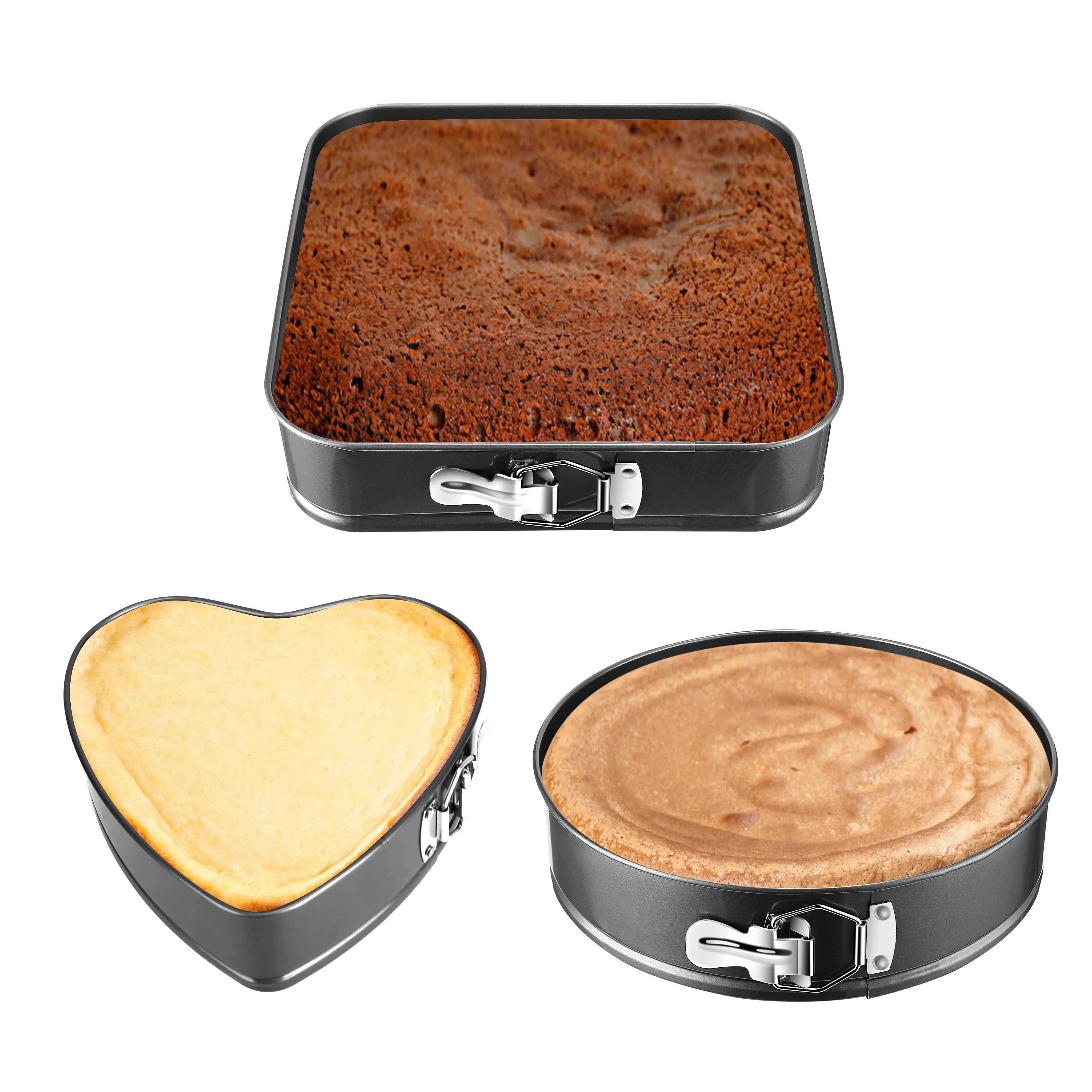 3 Piece Nonstick Springform Cake Pan Set
