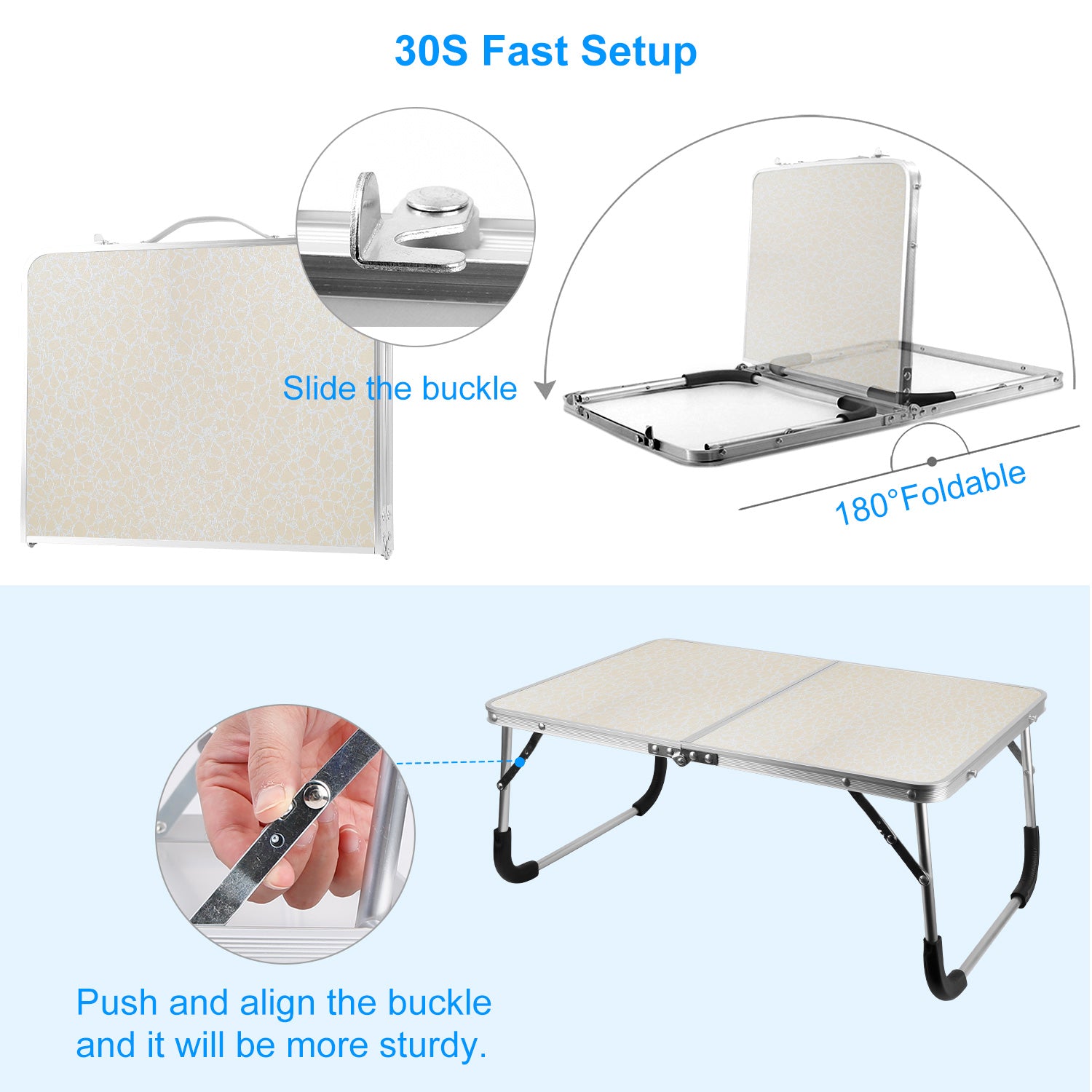 Foldable Laptop Bed Desk Lap Table Tray for Sofa Couch Floor