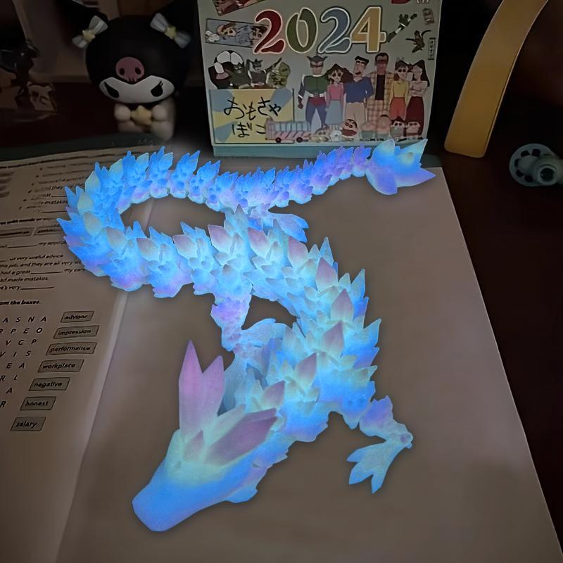 Premium Diamond Pattern Dragon Decorative Figurine Home Ornament