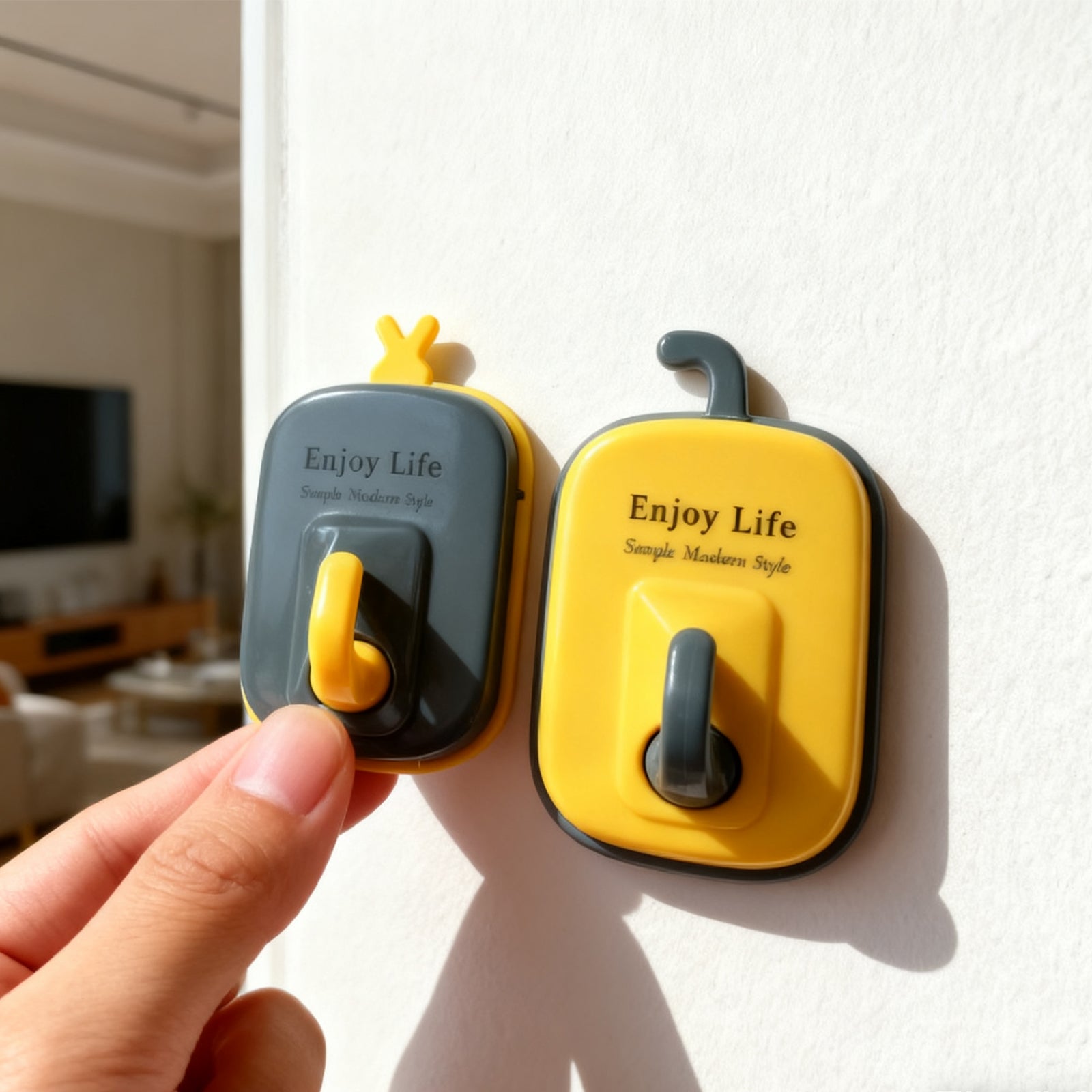 Letter Hanging Hook Yellow Blue Wall Hook Organizer 2818