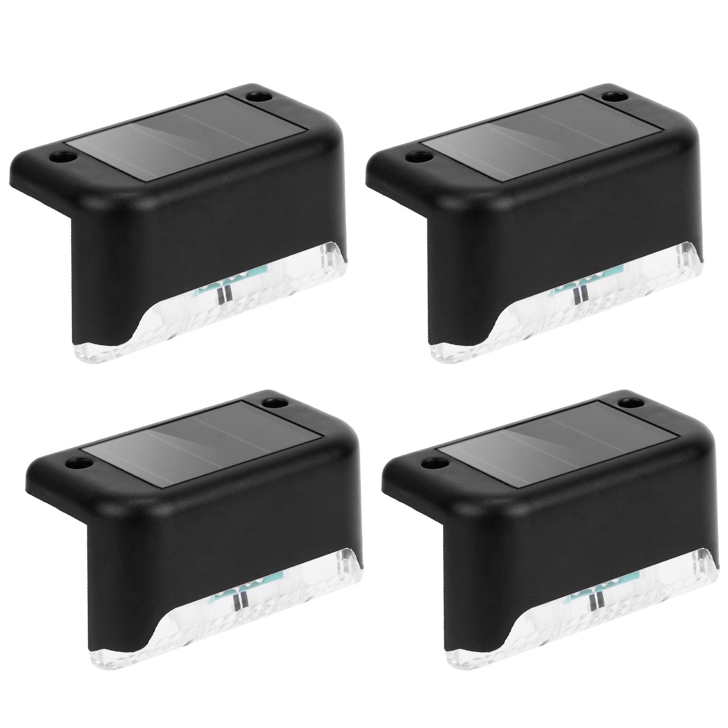 Solar LED Step Lights Waterproof Dusk to Dawn Outdoor Fence Lamps