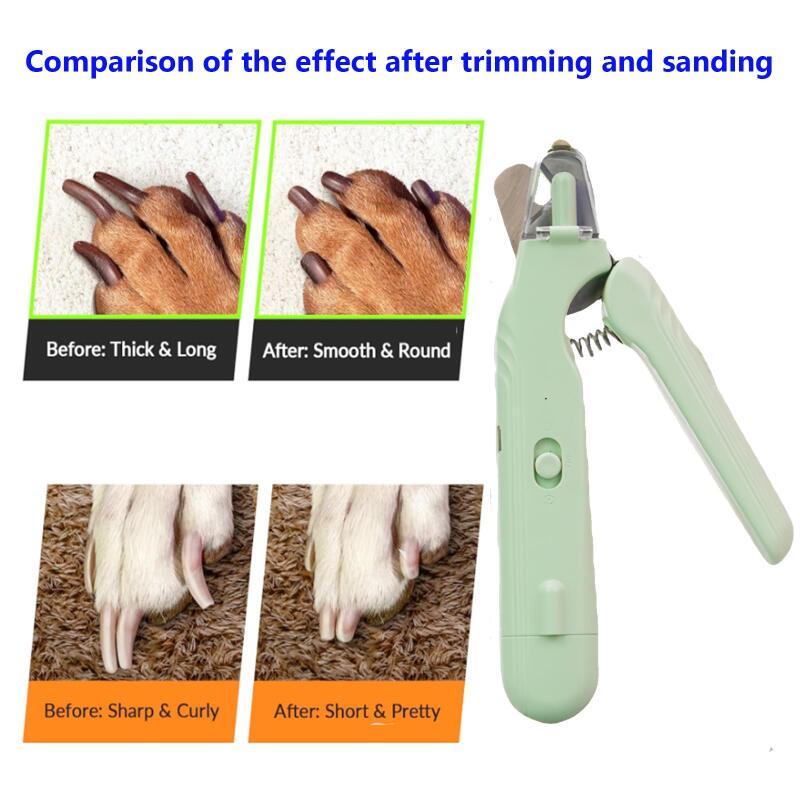 Premium 2in1 Pet Nail Clipper LED Light Safe Grooming Trimmer