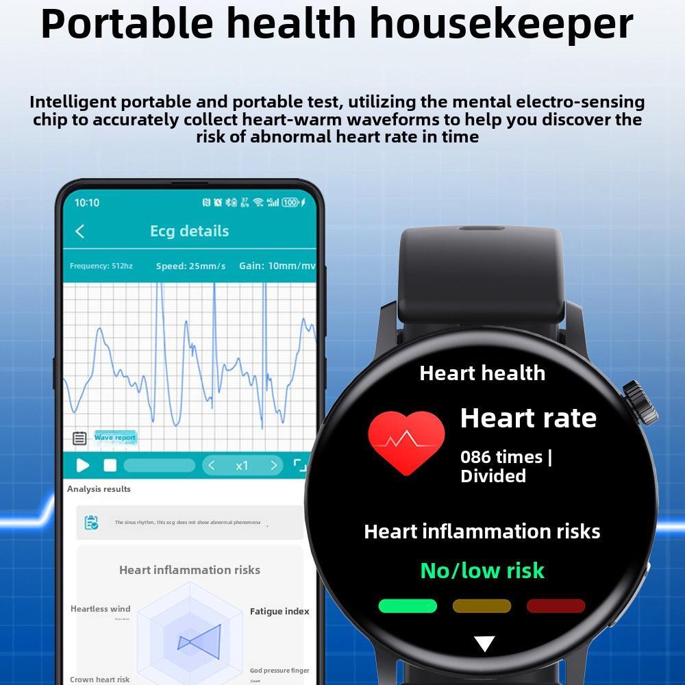 Smartwatch with Non-Invasive Glucose, ECG & Advanced Health Monitoring