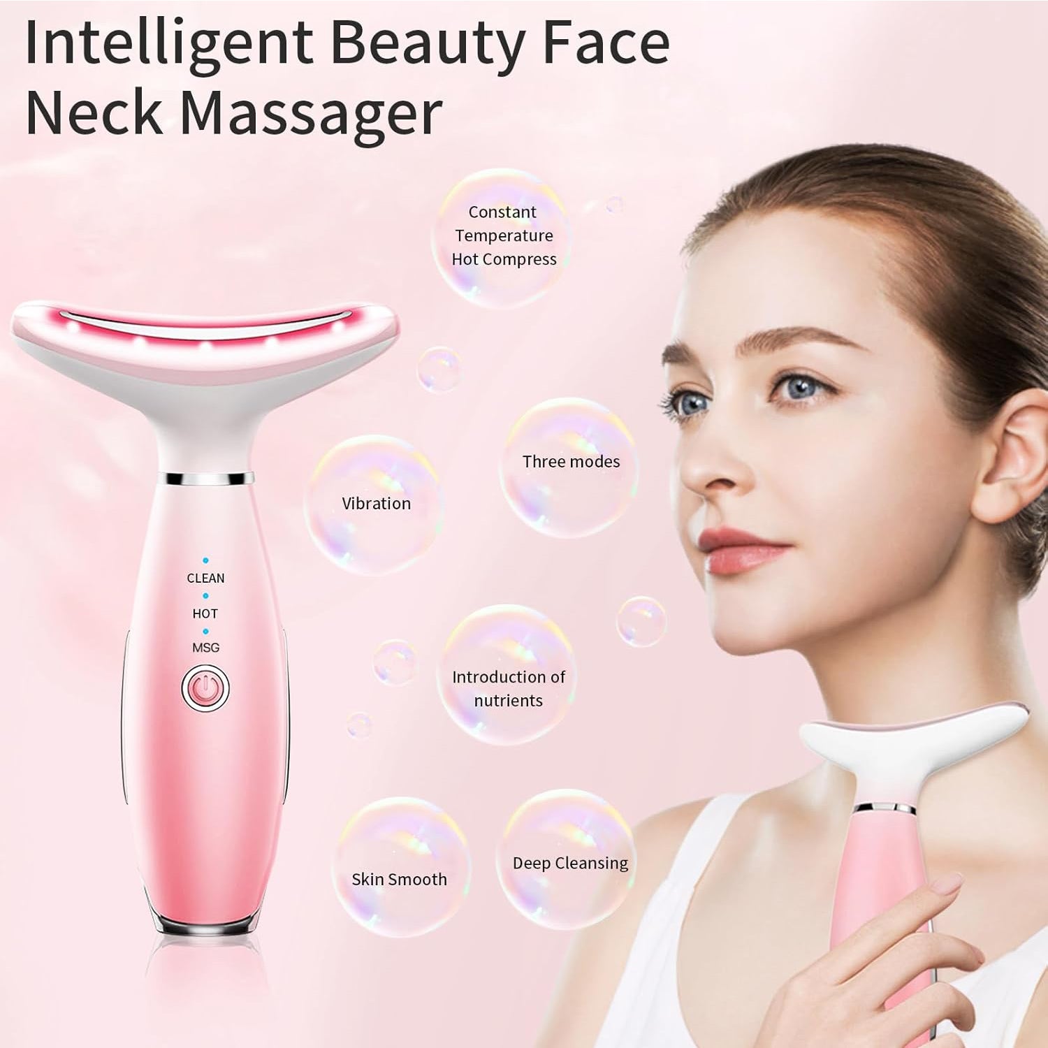Advanced 3-in-1 Face Massager with Heat & Vibration Therapy