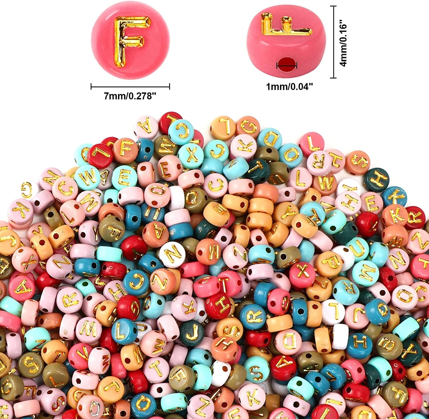 Premium Colorful Alphabet Beads Kit 1900pcs DIY Jewelry Set