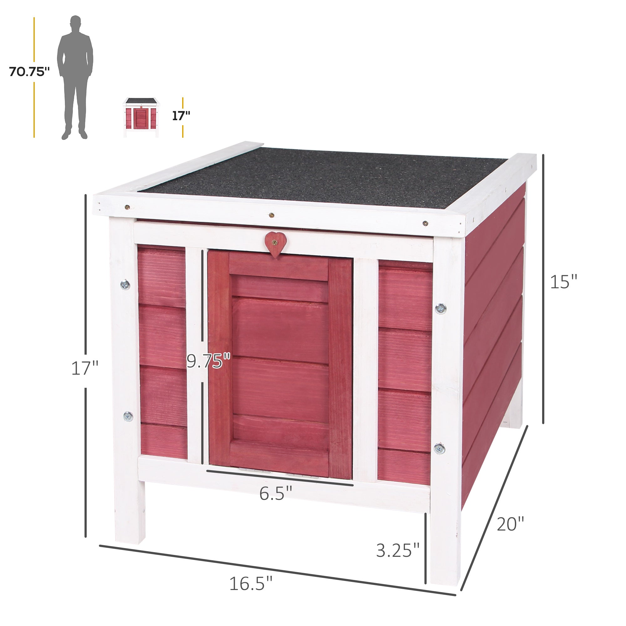 Small Wooden Rabbit Hutch with Waterproof Roof – Outdoor Bunny & Small Animal Shelter