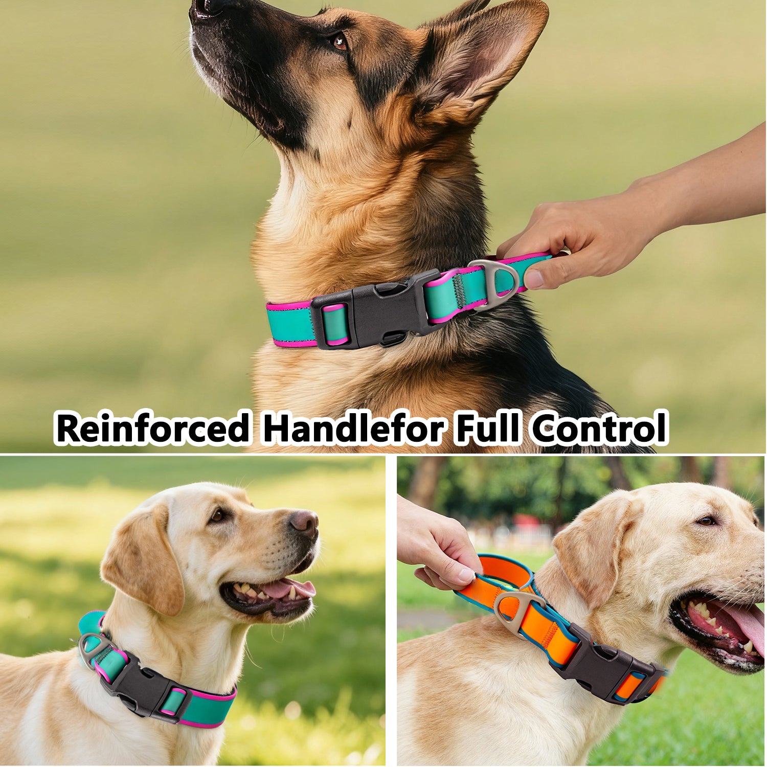 Premium Tactical Dog Collar Adjustable Durable Control Training