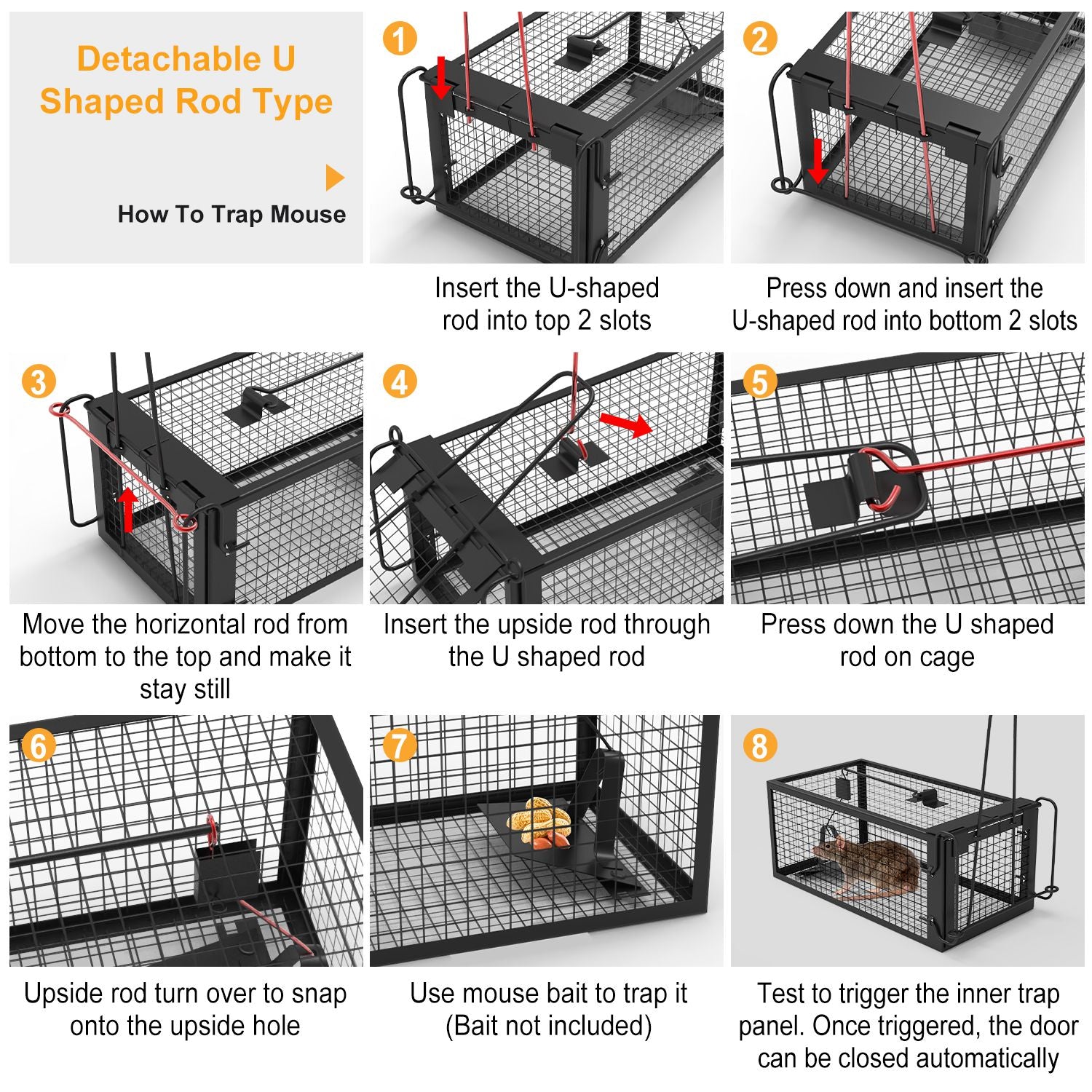 Premium Humane Rat Trap Cage Set for Safe Rodent Control