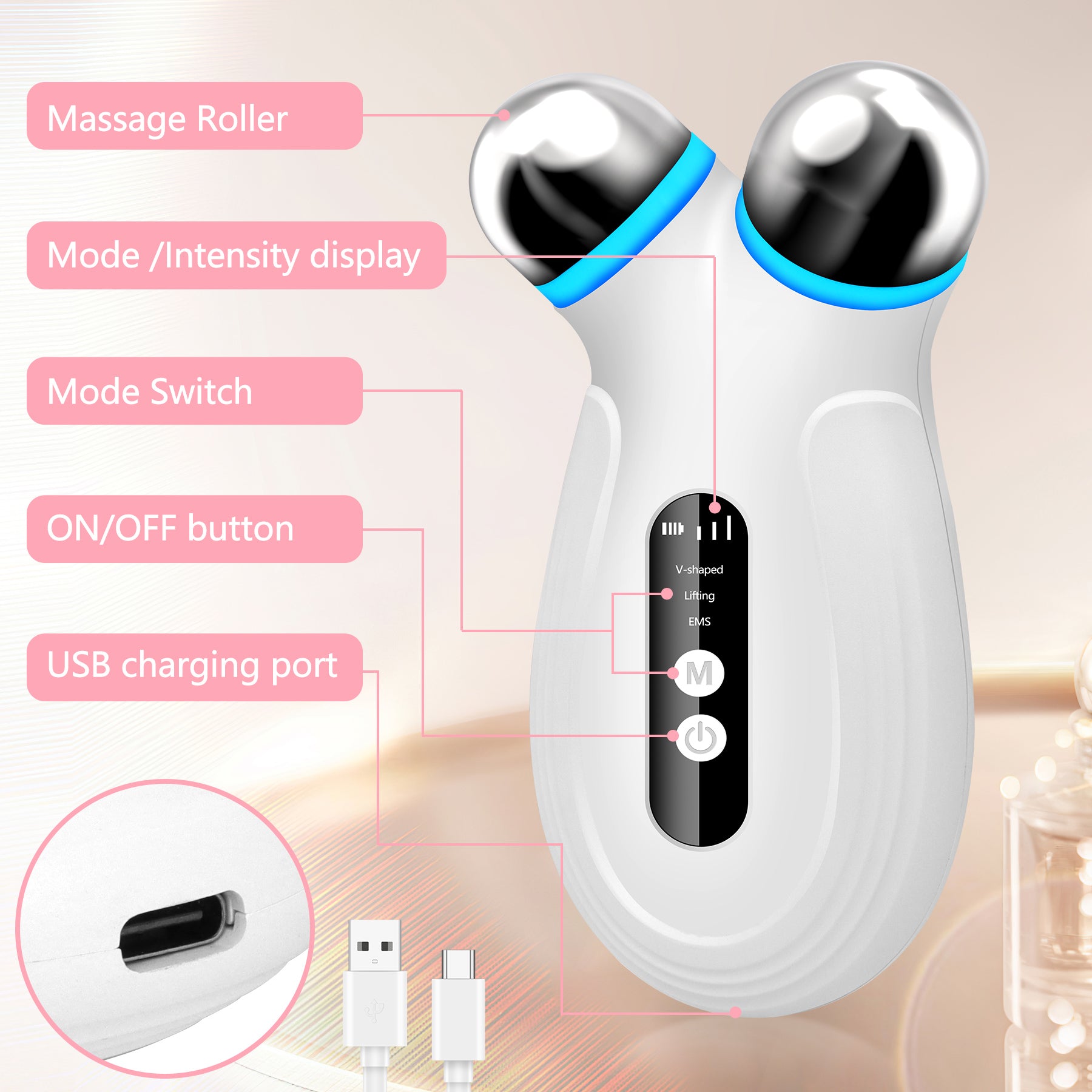 Advanced Microcurrent Facial Device for Anti-Aging & Skin Lift