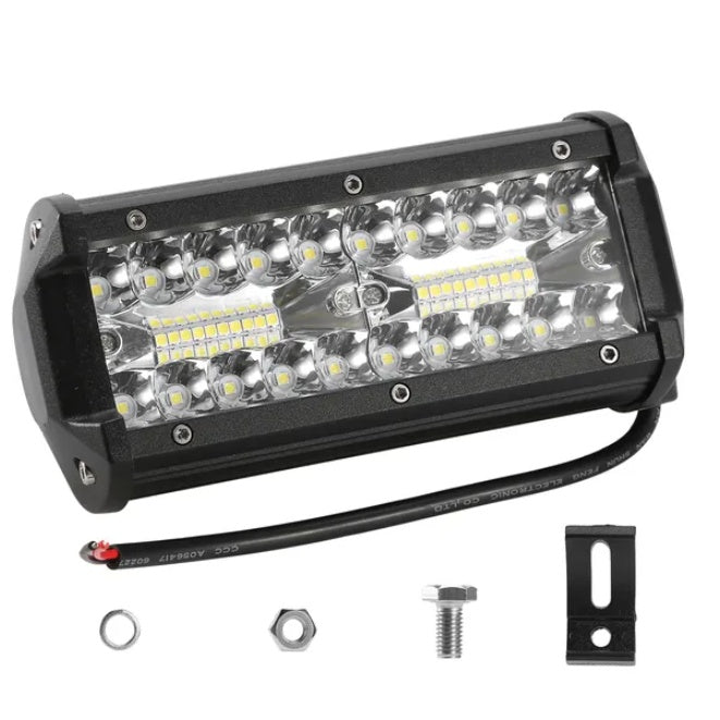 Ultra-Bright 7in LED Light Bar 120W 12000LM Off Road Work Light