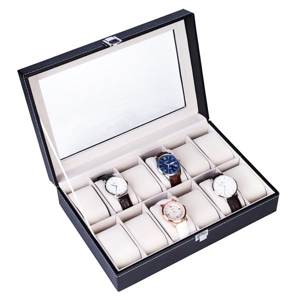 12 Slot High-End Watch Storage Box Luxury Organizer Case