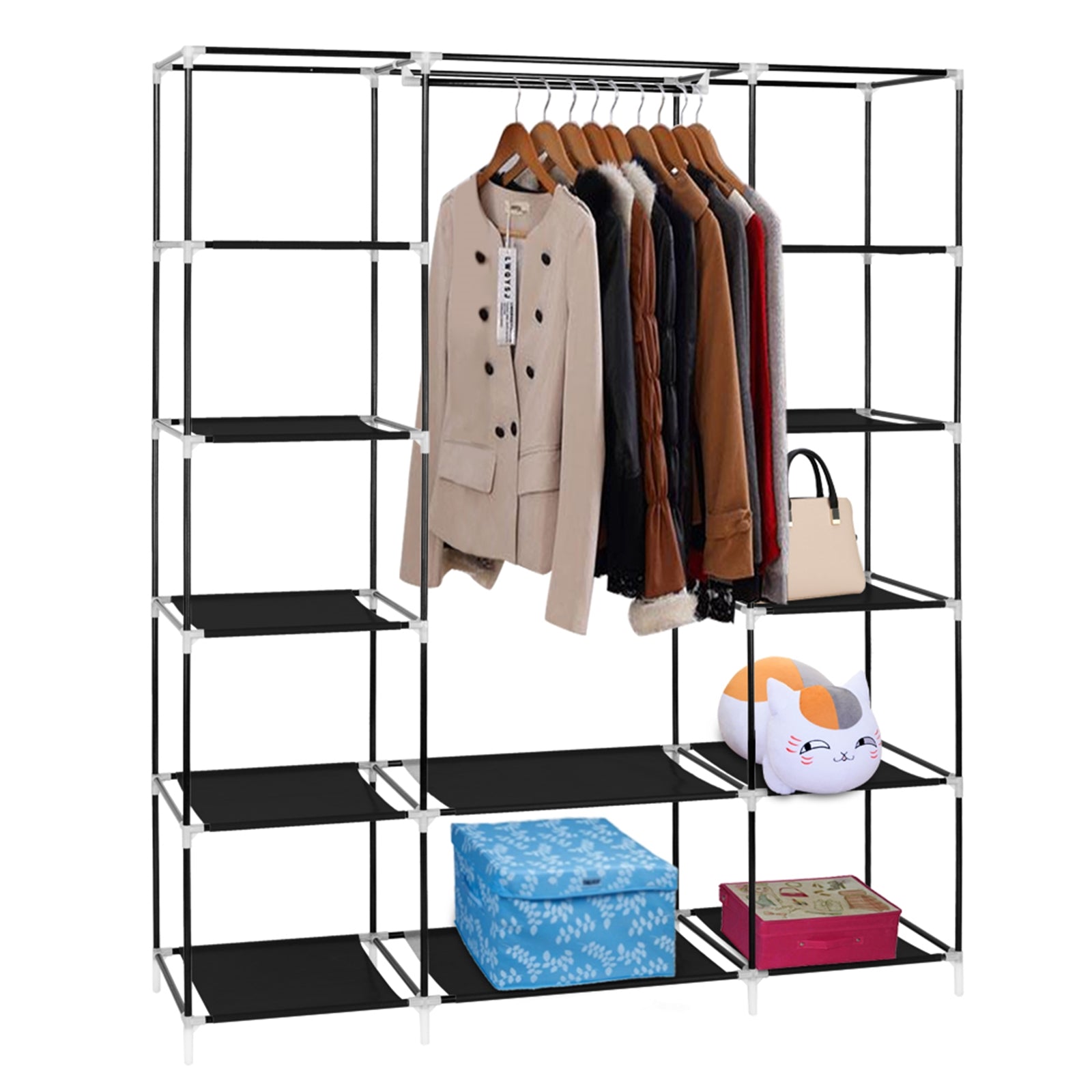 Extra Strong Portable Clothes Closet Wardrobe Organizer