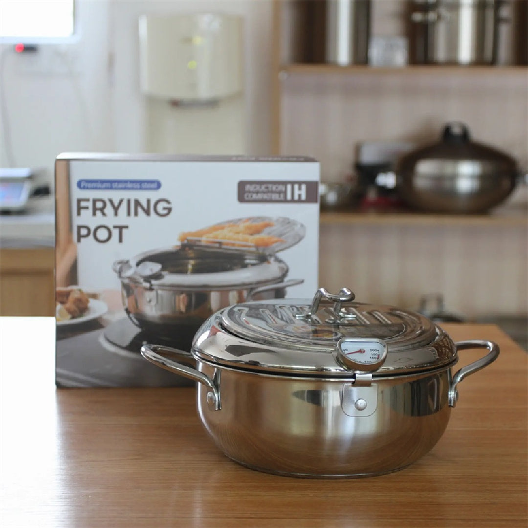 Stainless Steel Deep Fryer Pot with Temperature Control