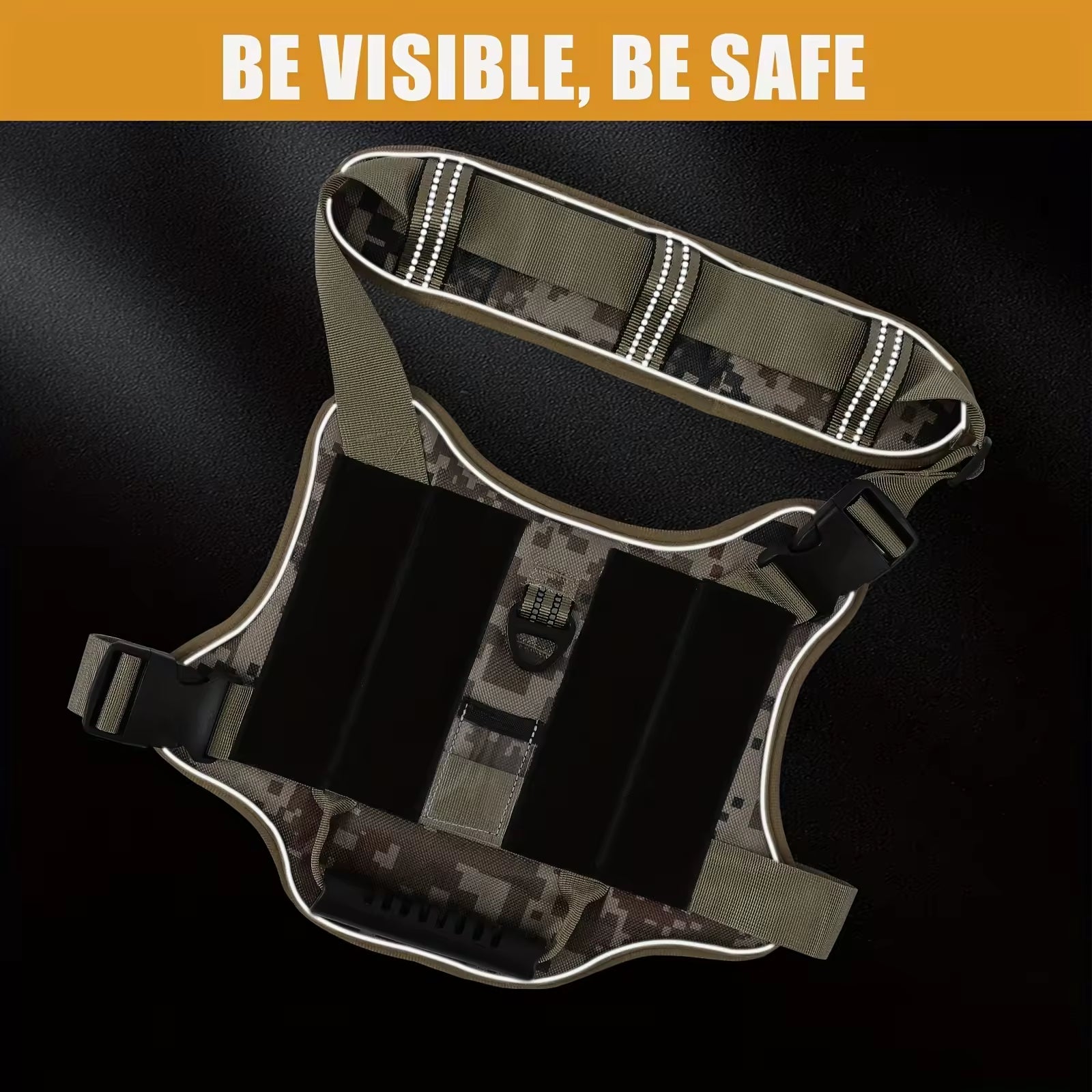 Heavy Duty Tactical Service Dog Harness No Pull Reflective Vest