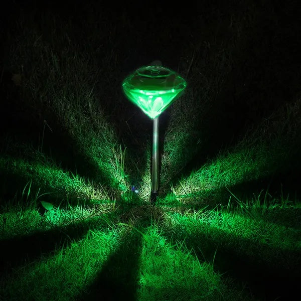Premium Solar Diamond Garden Lights 7 Color Waterproof Set
