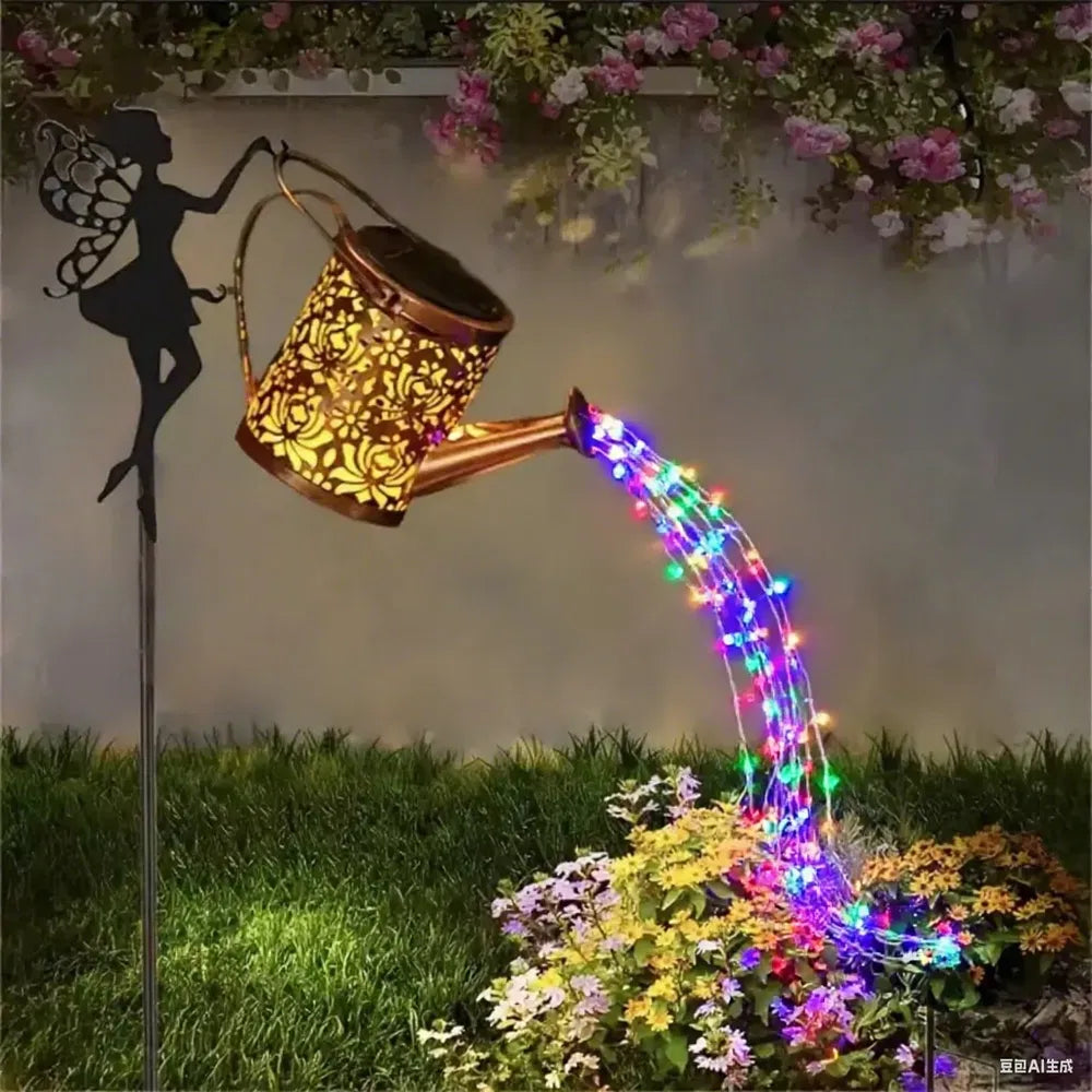 Solar Watering Can Lights – Waterproof Garden Decor LED Lantern