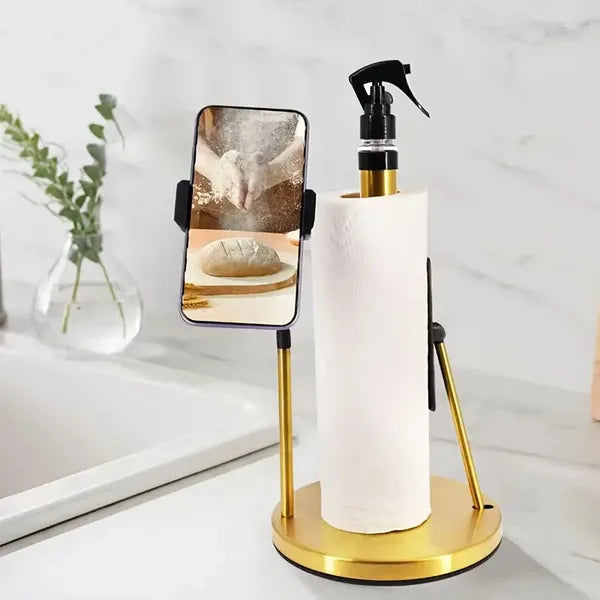 Premium 3-in-1 Adjustable Stand Tissue Holder Phone Mount Set