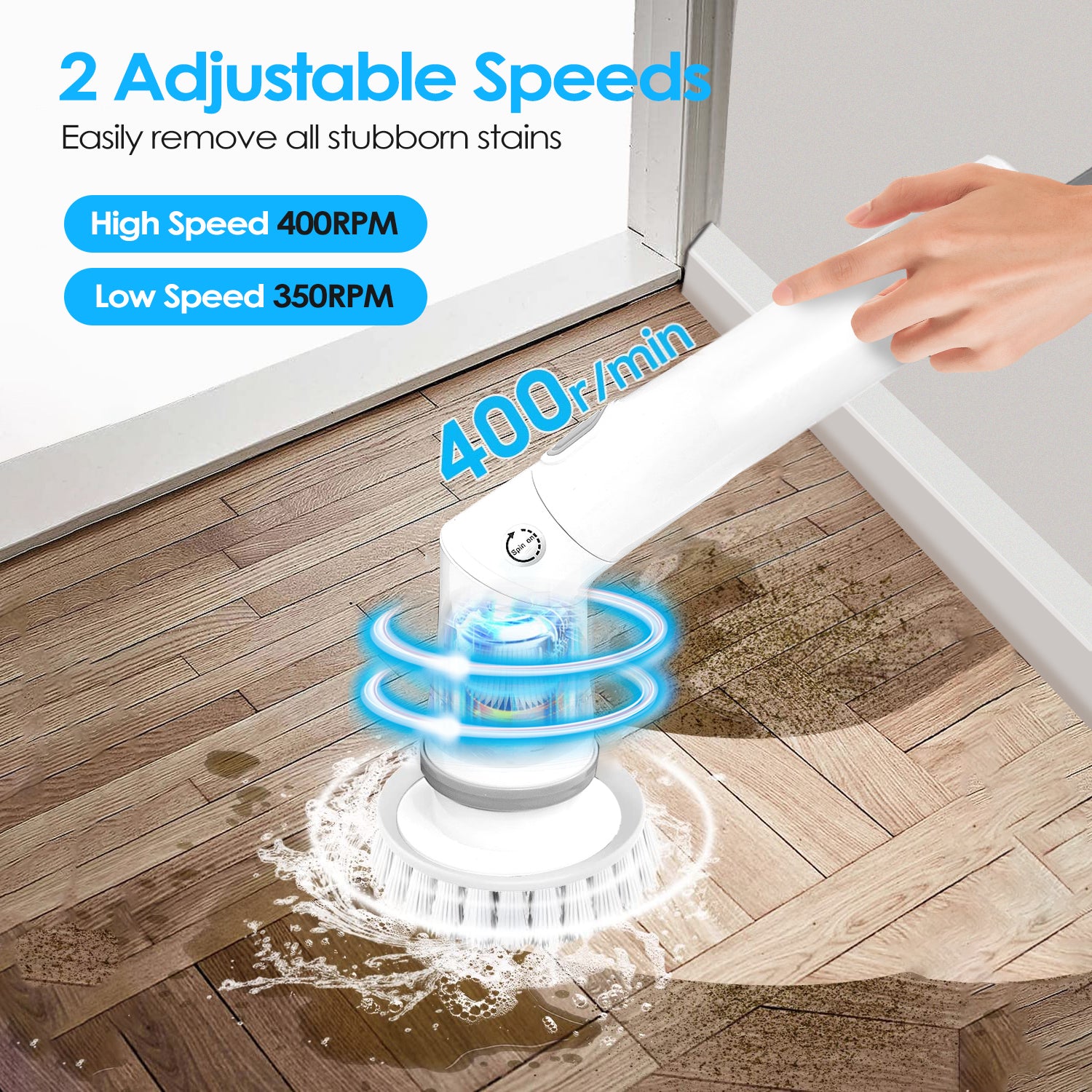 Powerful Electric Spin Scrubber Cordless Telescopic Cleaner