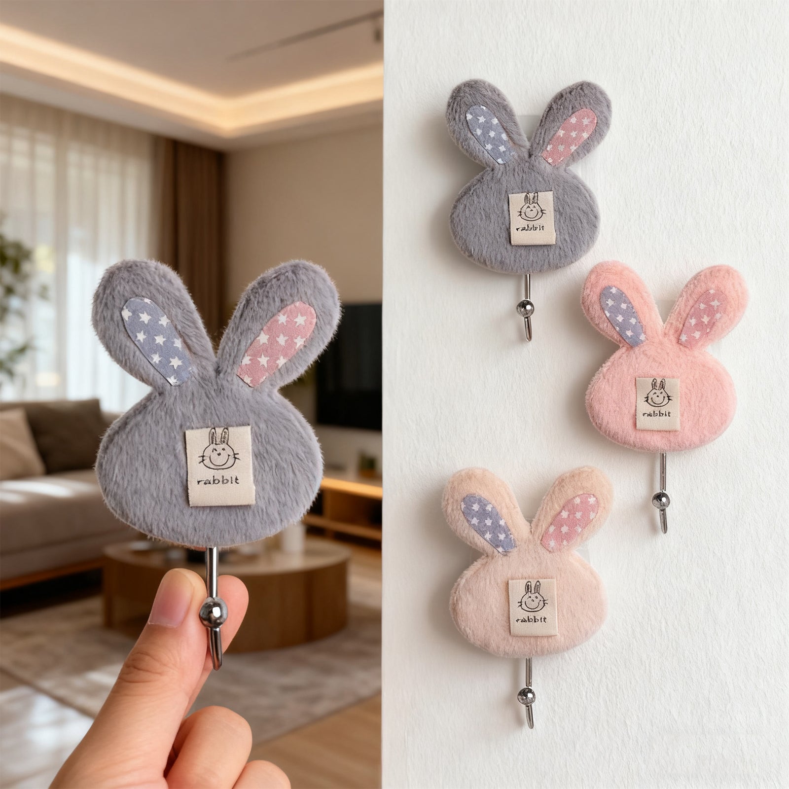 Bunny Suction Cup Hook Cute Wall Hook Random Color