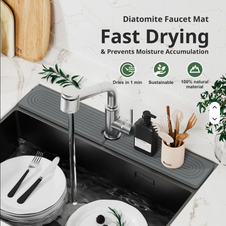 Diatomaceous Earth Sink Tray Instant Dry Kitchen Caddy