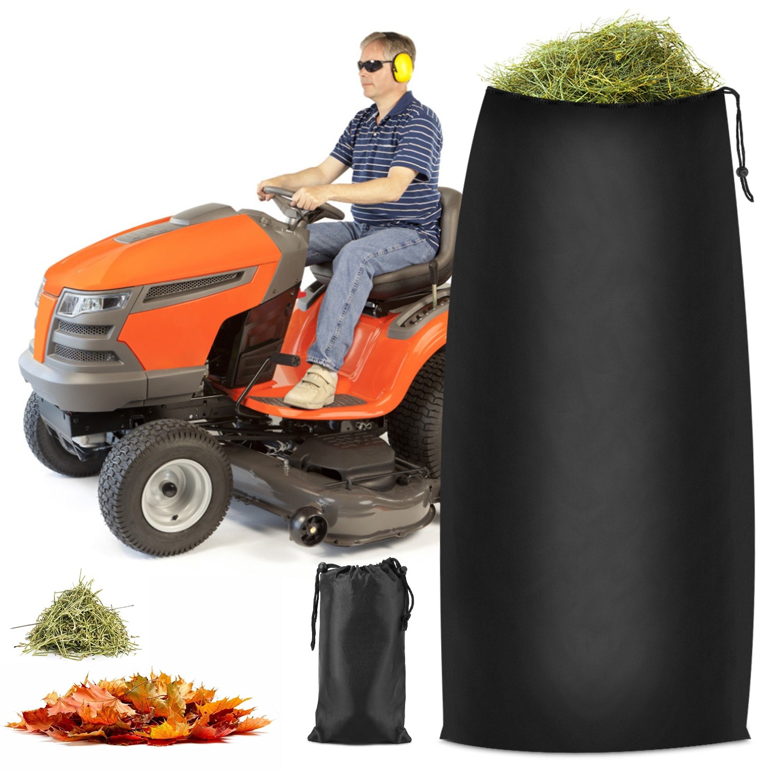 Lawn Tractor Leaf Bag 54 Cubic Ft Garden Waste Collector
