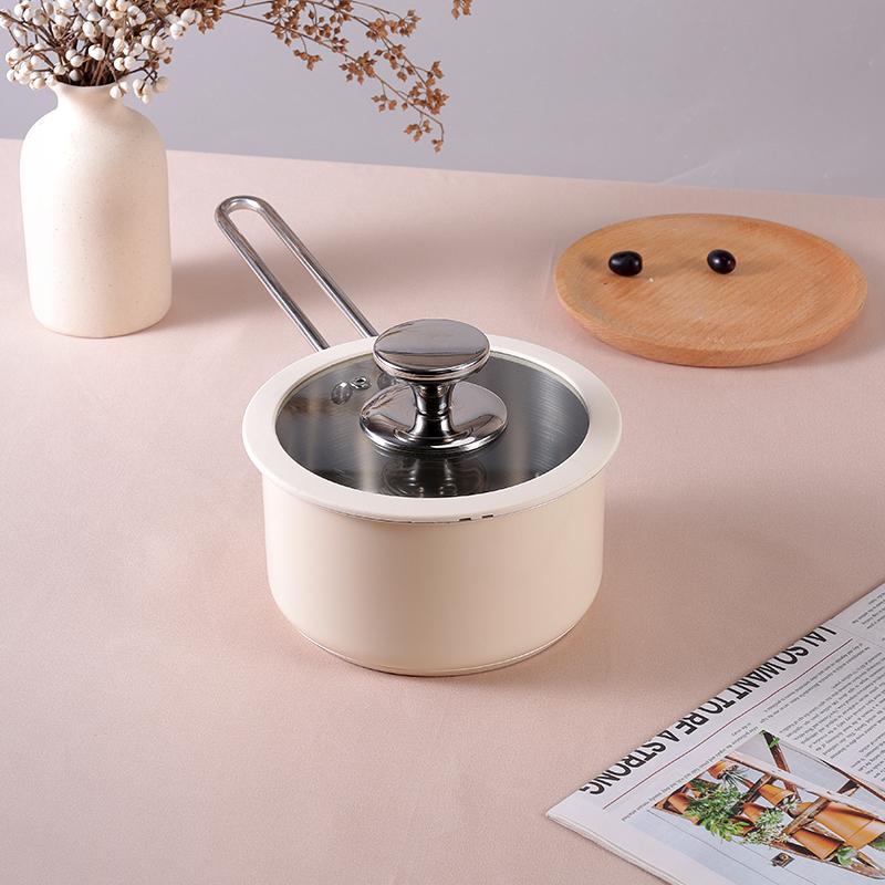 16cm 304 Stainless Steel Milk Pan with Lid