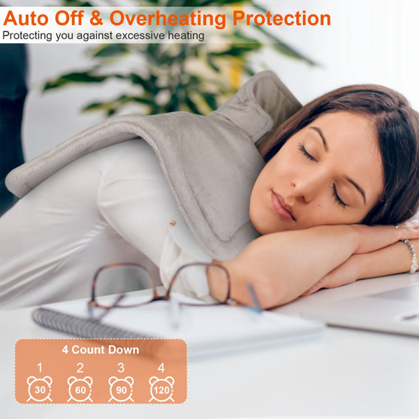 Weighted Neck Shoulder Heating Pad with 6 Heat 4 Timer Settings