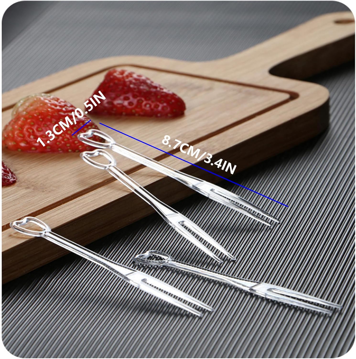 200pcs Disposable Mini Tasting Forks Plastic Appetizer Picks