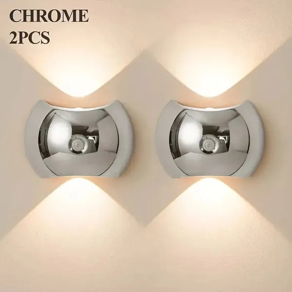 LED Motion Sensor Wall Light Rechargeable Magnetic Sconce 2Pack