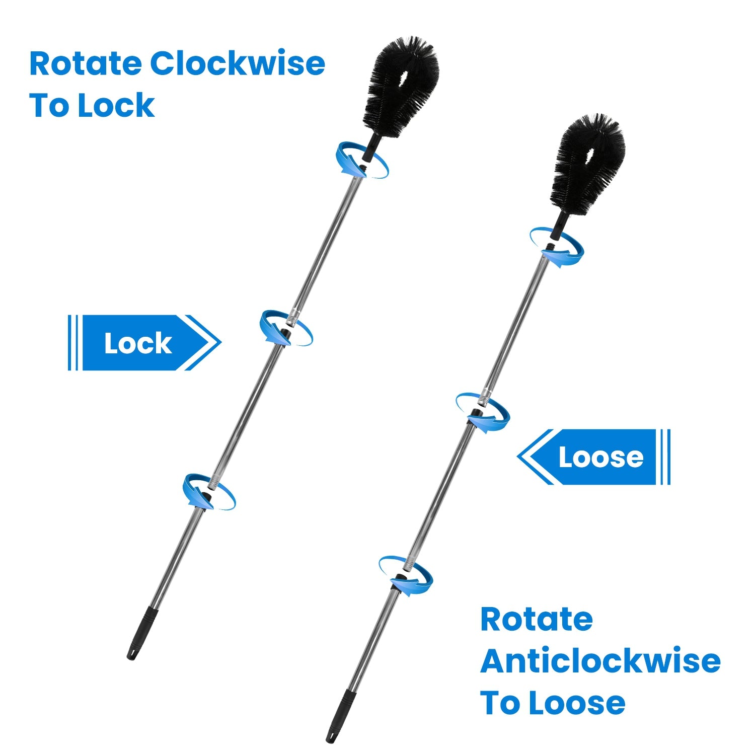 Powerful Gutter Cleaning Tool Extendable Brush Telescopic Pole