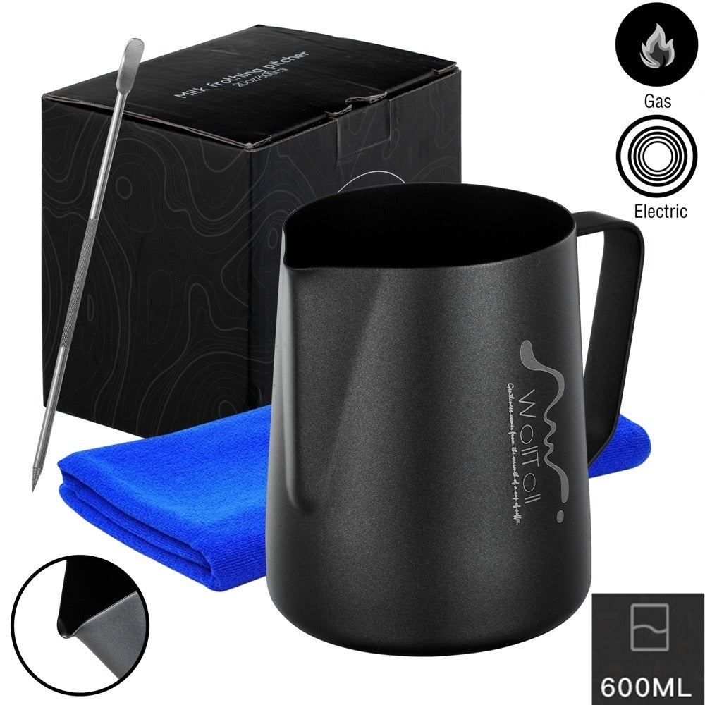 Premium Stainless Steel Milk Frothing Jar Nonstick Creamer