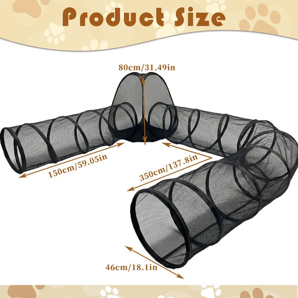 Premium Outdoor Cat Enclosure Portable Playpen with Tunnel
