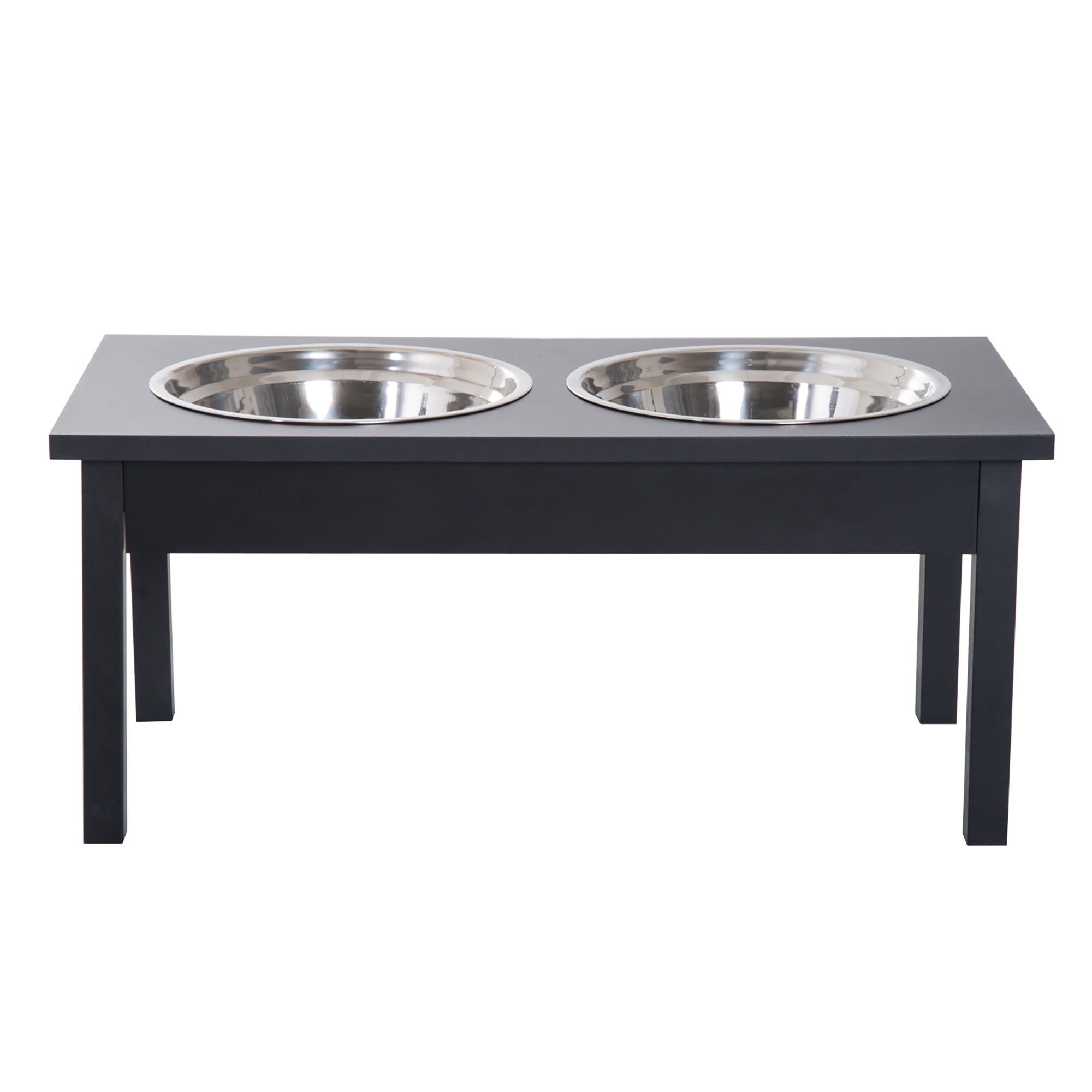 Wooden Elevated Dog Feeding Station Heavy Duty Pet Food Bowl Stand
