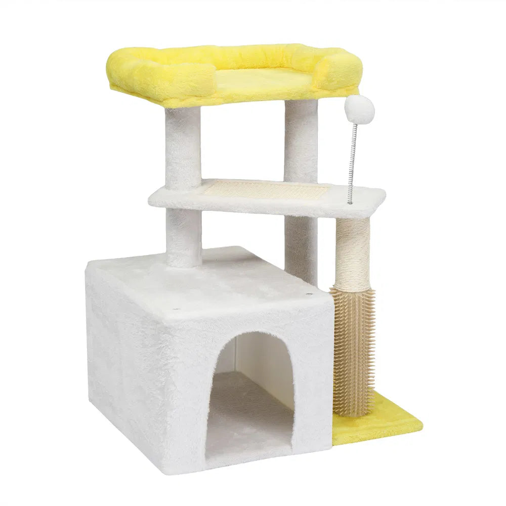 Multi-Level Cat Tower with Scratching Post & Cozy Condo – Padded Cat Tree for Indoor Cats
