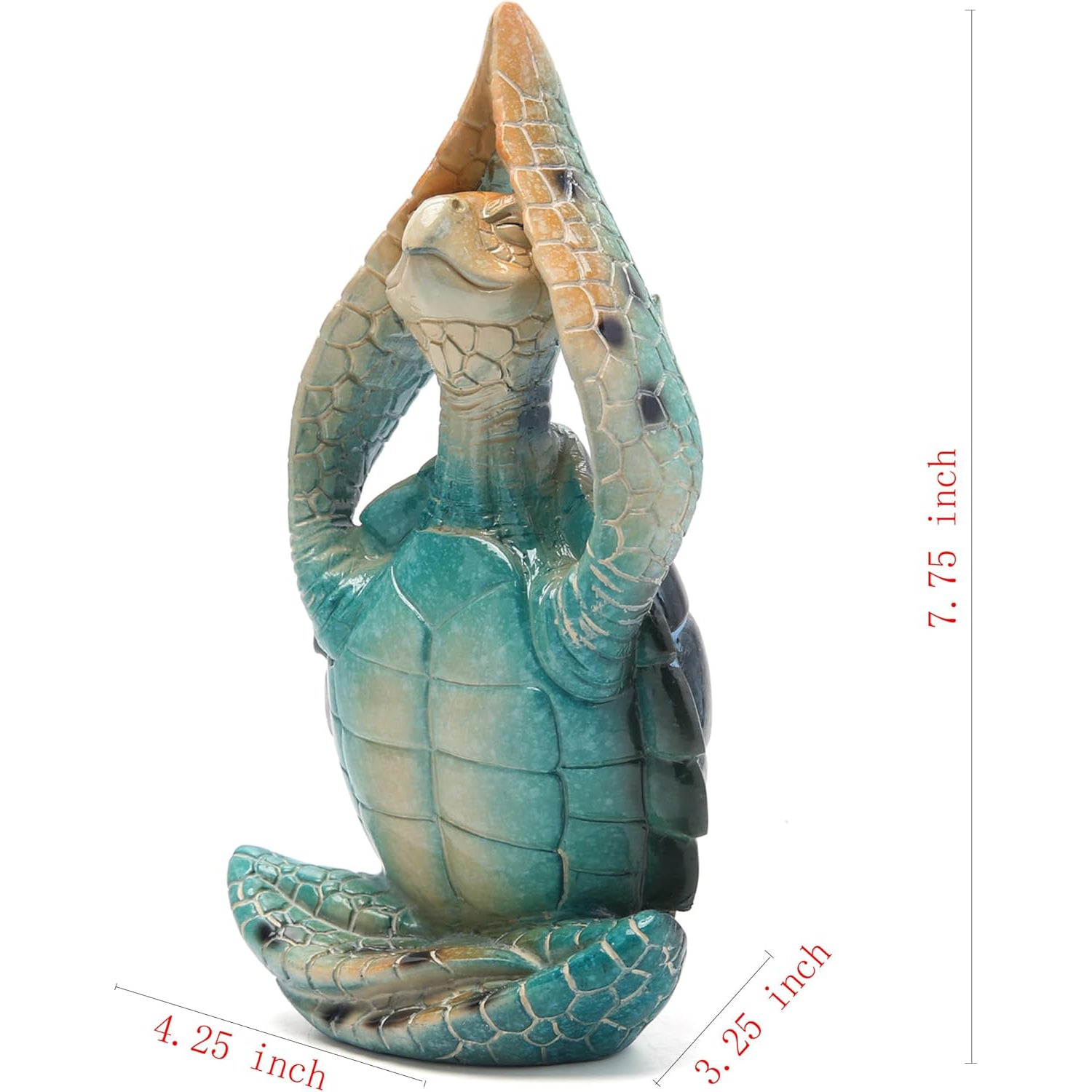 Sea Turtle Meditation Yoga Decor Zen Resin Statue Beach Home Office