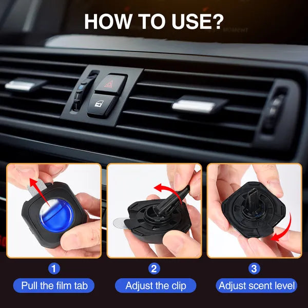 3-Pack Ocean Scent Car Vent Clip Air Freshener Long Lasting