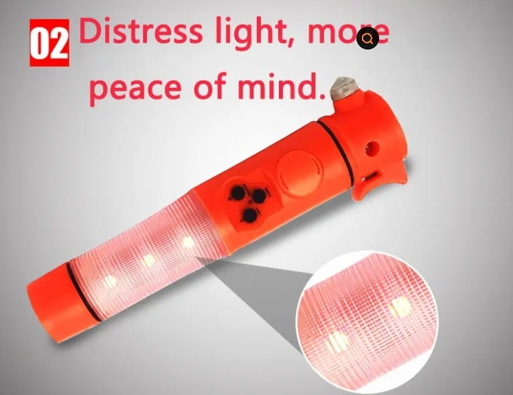 Emergency Car Safety Hammer Flashlight Seatbelt Cutter Tool