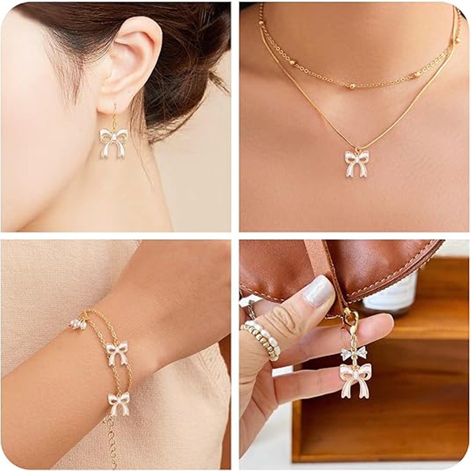 Premium 51Pc Bowknot Charms Set Cute DIY Jewelry Craft Accessories