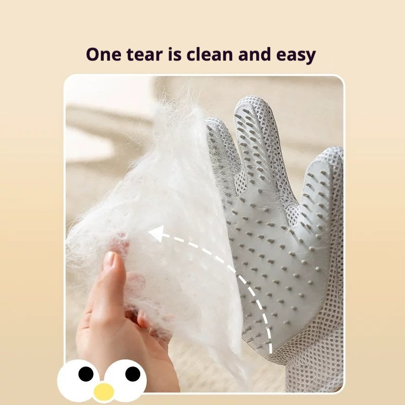 Premium Pet Grooming Gloves Hair Remover Massage Brush Tool