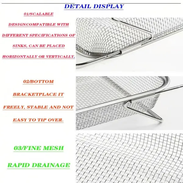 Expandable Sink Drain Basket – Stainless Steel Kitchen Organizer