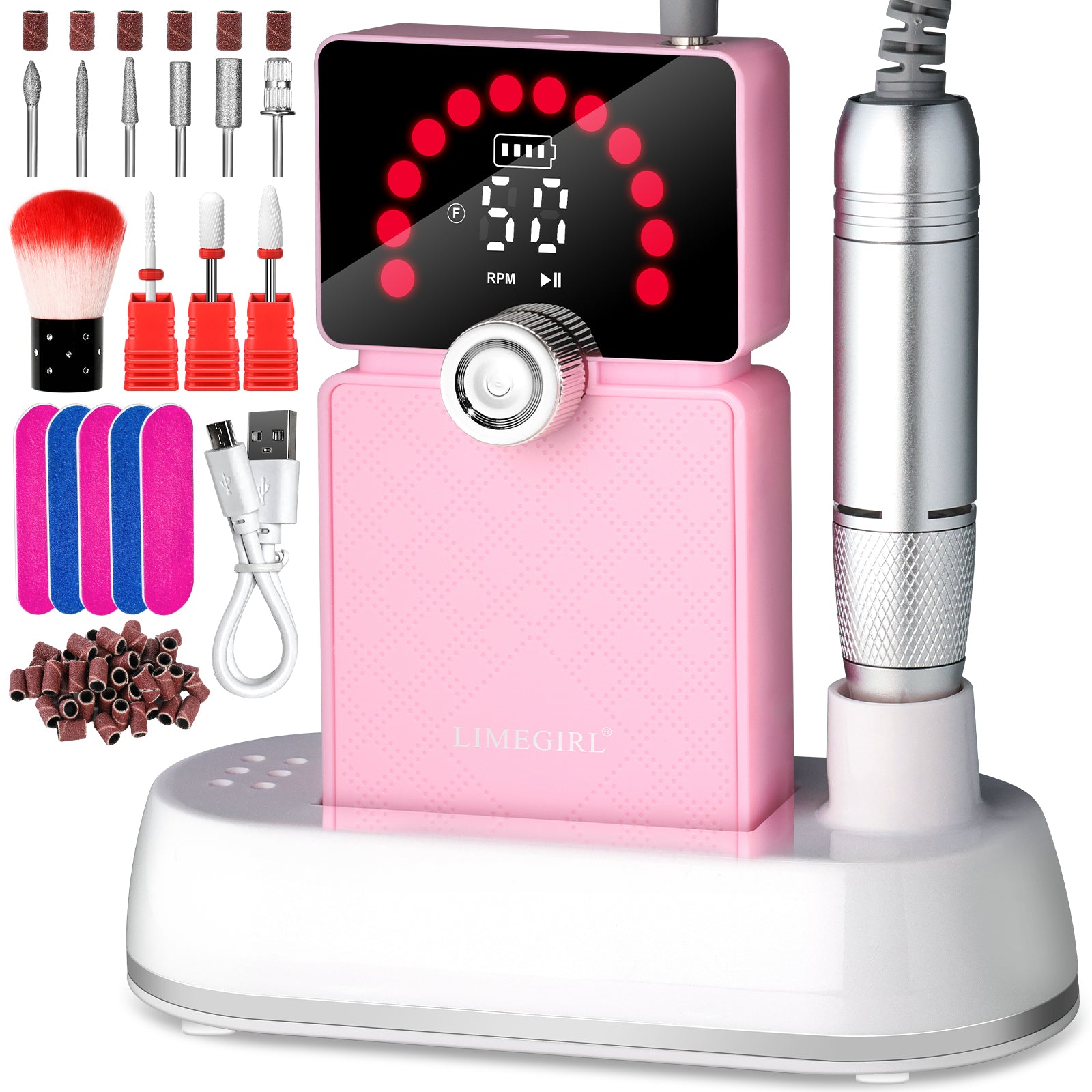 50000RPM Portable Rechargeable Nail Drill