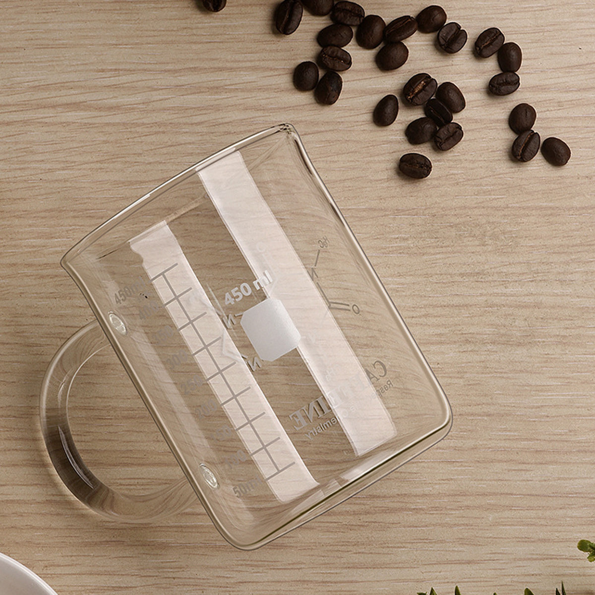 High Borosilicate Glass Coffee Cup with Scale Markings