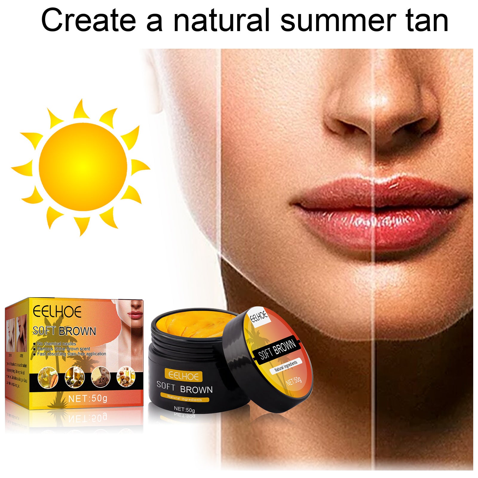 Moisturizing Self Tanning Cream for Natural Sun-Kissed Skin