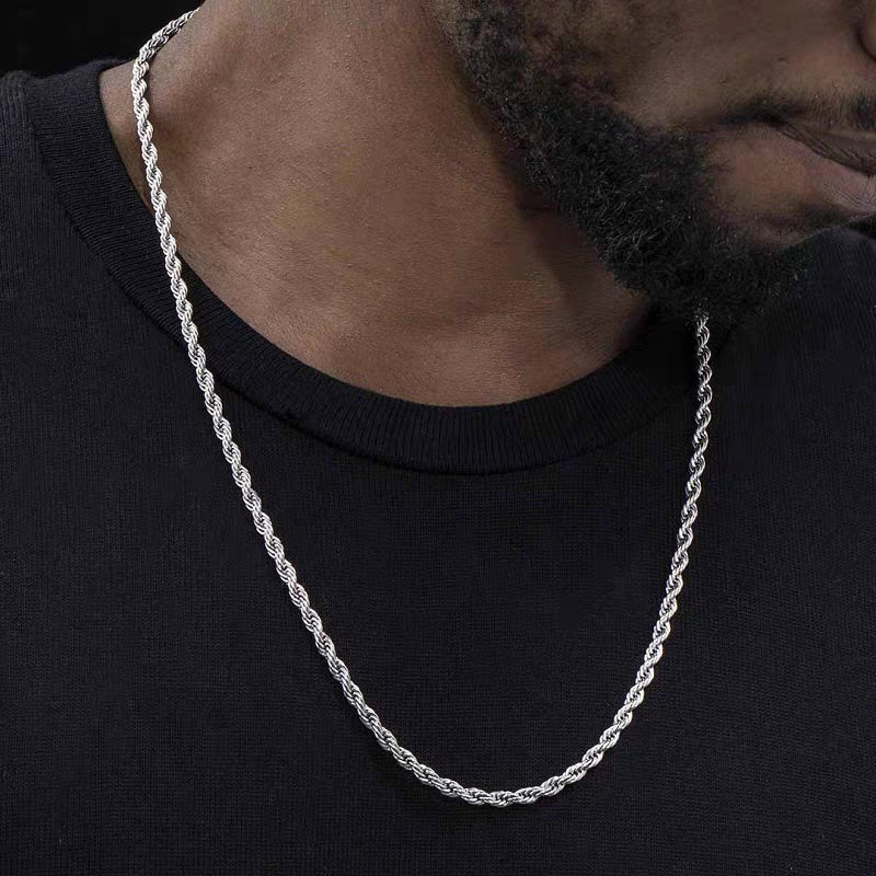 Premium Twist Chain Necklace Stainless Steel Durable Jewelry