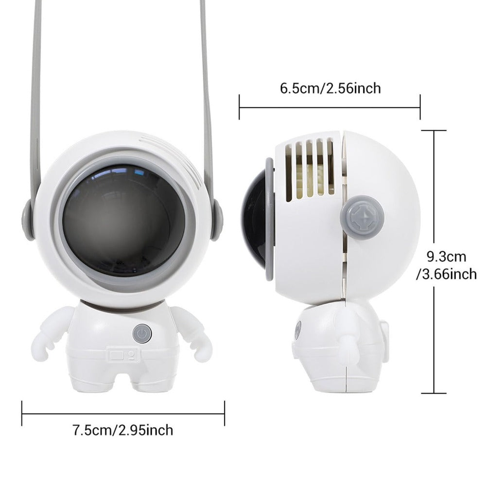 Portable Neck Fan with Hands-Free Cooling & Rechargeable Battery