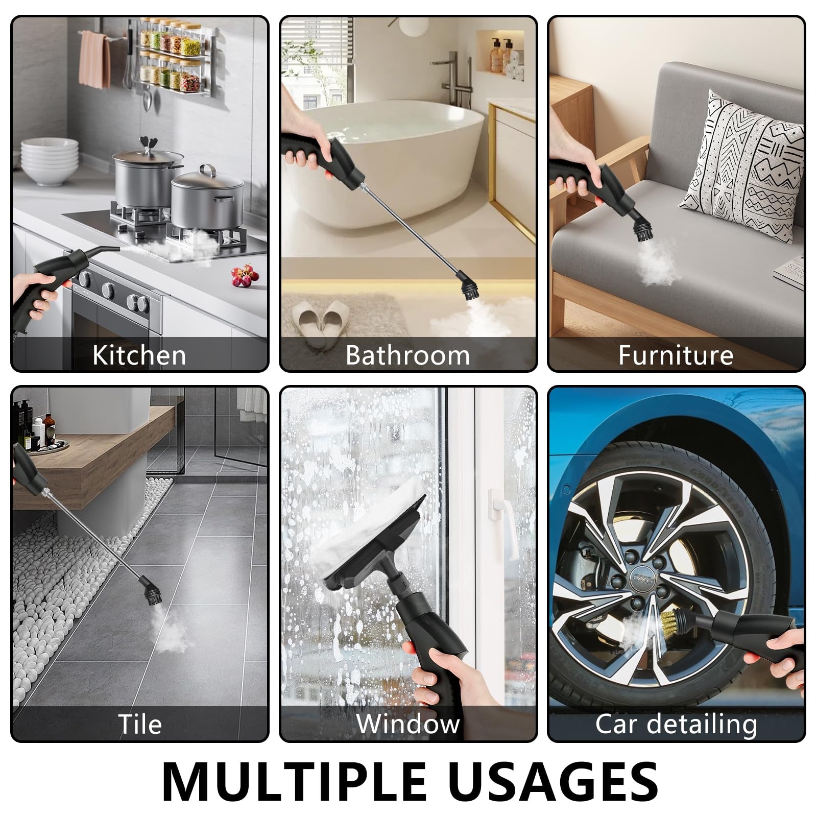 Handheld Steam Cleaner 2500W High Pressure Cleaning Steamer
